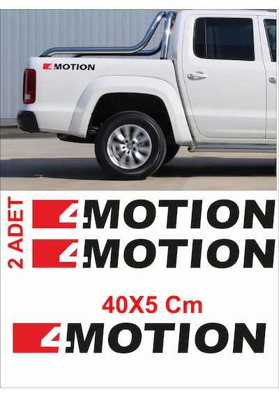 4 Motion Sticker 2 Adet - Araba Oto Araç Pickup Sticker - 00600 40x5 Cm