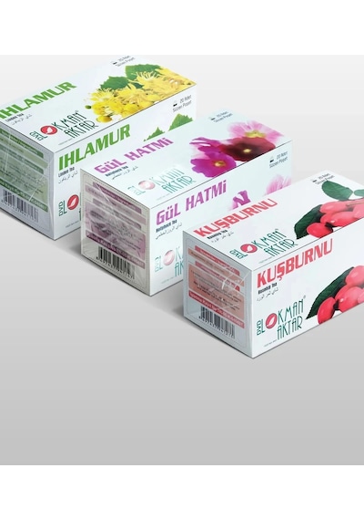 Lokman Aktar Ihlamur + Gül Hatmi + Kuşburnu Çayı 3 x 20'li
