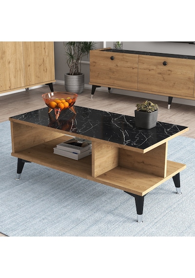 MOXEN MS2 MİRA ORTA SEHPA SEPET-BENDİR / MERMER DESENLİ