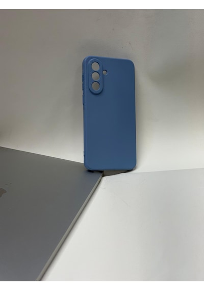 Samsung Uyumlu Galaxy A37 İçi Kadife Lansman Silikon Kılıf Tarz Ve Maksimum Koruma Bir Arada Mavi