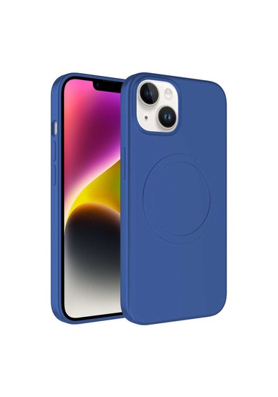 Lexroo İphone 13 Kılıf M-safe Wireless Şarj Özellikli Pastel Renk Silikon Plas Kılıf - Lila