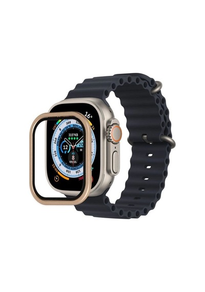 Tedar Apple Watch Uyumlu Ultra 49mm Alüminyum Kasa Cam Ekran Koruyucu - Yıldız Işığı Najmaddin
