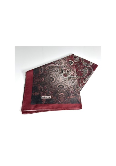 Miray Nevada Büyük Boy Organik Pamuk Eşarp - 120 X 120 - 06453 Bordo