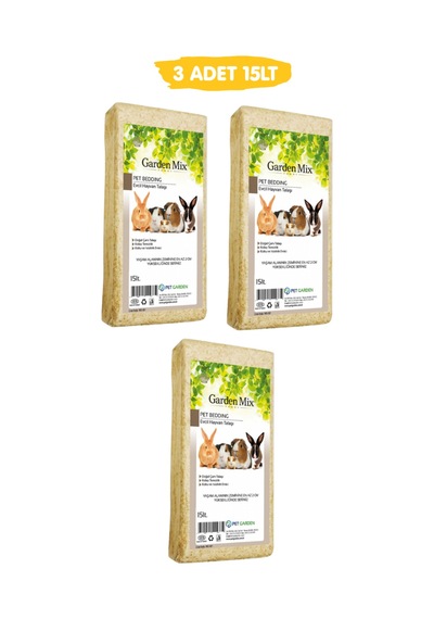 Kemirgen Talaşı Doğal Çam Talaşı 15 Lt X 3 Adet Tavşan Hamster Ginepig