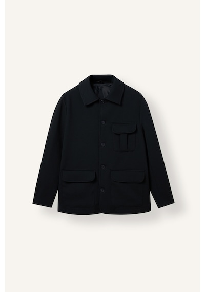 Defacto Regular Fit Polo Yaka Tafta Cepli Blazer Ceket I0348ax26wnnv64 Lacivert-nv64