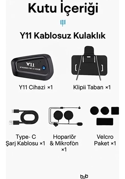 Lbk Y11 Bluetooth Kulaklık Mikrofonlu Motosiklet Kulaklığı İntercom Bt 5.3