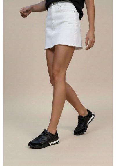 Fox Shoes Y312515704 Siyah Kumaş Kadın Spor Ayakkabı Sneakers Siyah