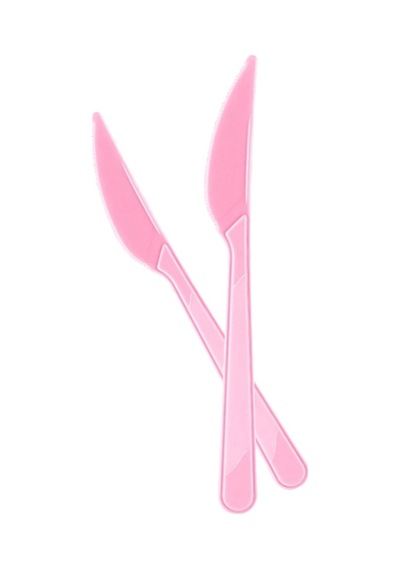 Plastik Bıçak 25'li - A.pembe