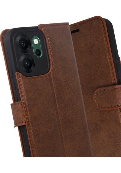 Uryport Oppo Reno 14f Trend S Plus Kapaklı Kılıf - Taba