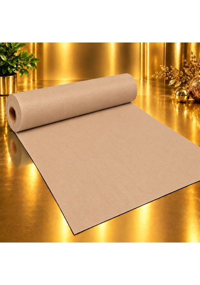 Vıp 15 Metre Kahverengi Tela Kumaş Kahverengi Elyaf Kumaş Yılbaşı Süsleme Kumaşı 70 Cm Genişliğinde