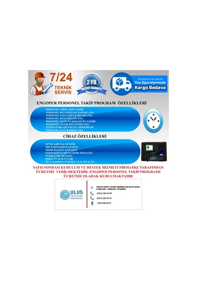 Parmak İzi Personel Takip Sistemi Maaş Hesaplama Program Dahil