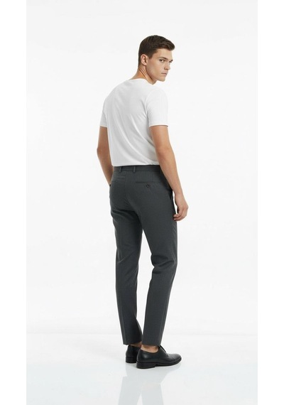 Plus Scorpion Erkek Slim Fit Klasik Kumaş Pantolon Dar Kesim, Günlük Ve Ofis Kullanımına Uygun Şık Tasarım Antrasit