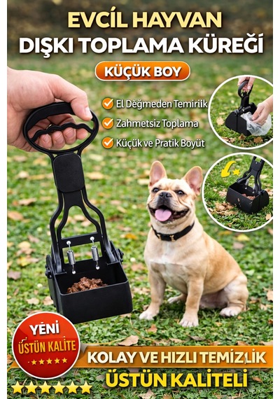 Köpek Dışkı Toplama Küreği Küçük Boy Katlanabilir Taşınabilir Pratik Evcil Hayvan Aparatı