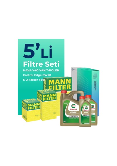 Mann Mercedes Glc220 Dizel Filtre Bakım Seti Castrol Motor Yağlı (2023-2025) 5 Li