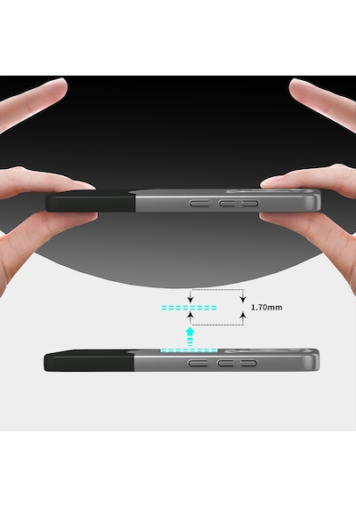 Mobilteam Poco X7 Pro Kılıf Mıknatıslı Duble Kapak - Gri Gri
