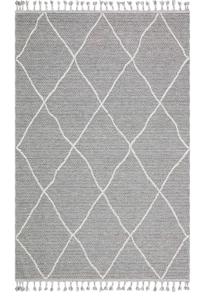 Soho Sh 02 Grey Hav Vermeyen Özel Ipler Ile Üretilen Etnik Örgü Desenlere Sahip Makine Halısı