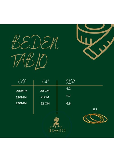 İnsera Kadın Düz Çelik Ajda Bilezik Altın