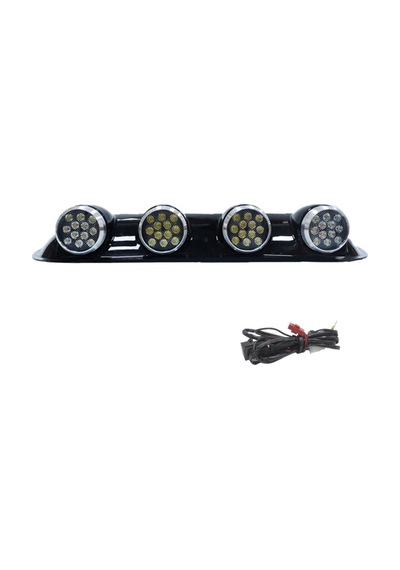 Offroad Sis Lambası 12x4 Led Yuvarlak Siyah /lass243