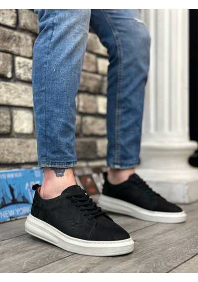 DMR Elegance Ba0336 İçi Dışı Hakiki Nubuk Deri Siyah Bağcıklı Casual Erkek Ayakkabı Rekli DMR Elegance Ba0336 İçi Dışı Hakiki Nubuk Deri Siyah Bağcıklı Casual Erkek Ayakkabı Rekli