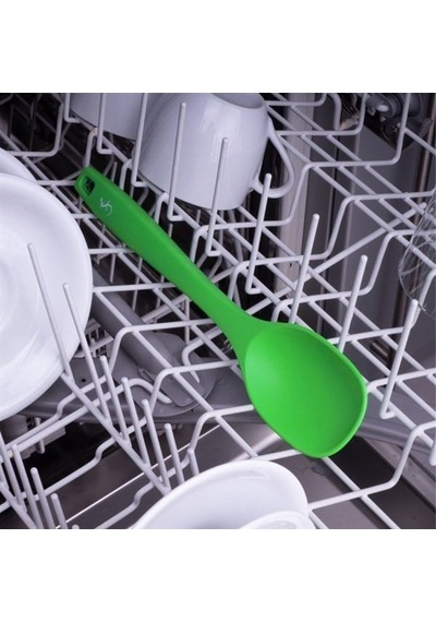 Lurch - Platin Silikon Yemek Kaşığı 28 Cm Yeşil - Yanmaz, Yapışmaz, Bükülmez, Çizmez, Tat Ve Koku Bırakmaz - 240081