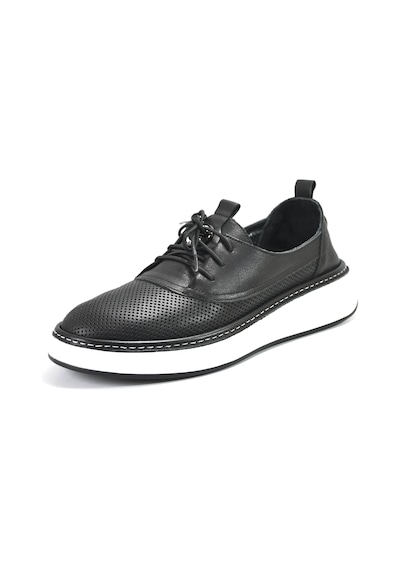 Onlo Ayakkabı Bty.74 Hakiki Deri Siyah Sneaker Kadın Ayakkabı Siyah