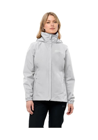 Jack Wolfskin 1111202 6709 Stormy Point 2l Jkt W Cool Grey Kadın Outdoor Ceket Gri