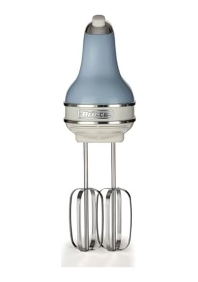 Vintage El Mikseri Mavi 1548/05-450 Watt, 5 Hız, Çırpma Ve Yoğurma Başlıkları, Turbo Fonksiyonu 002