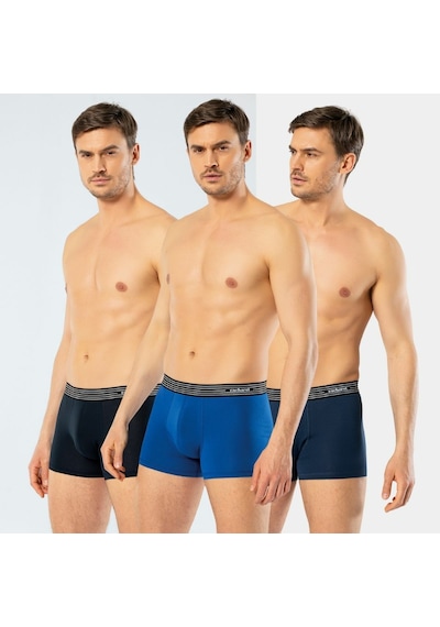 Cacharel Erkek 3'lü Boxer 1320/lacivert-indigo-saks Çok Renkli