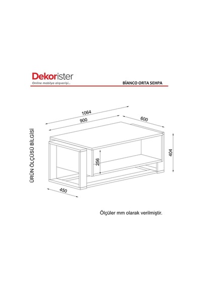 Dekorister Exclusive Bianco Orta Sehpa Mermer