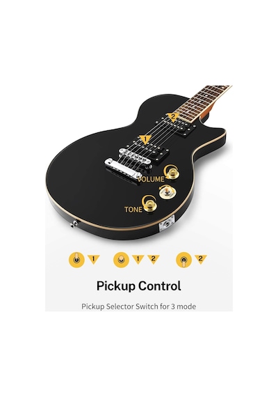 Donner Dlp-124b Lp Elektro Gitar Paketi Siyah