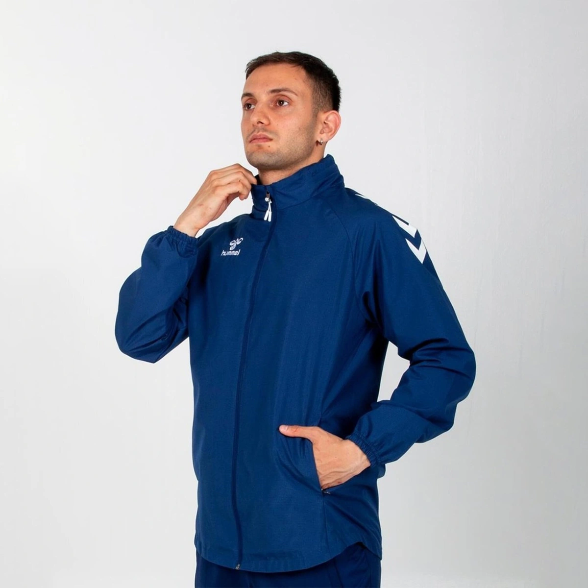 Hummel Line Erkek Lacivert Dik Yaka Ceket Lacivert