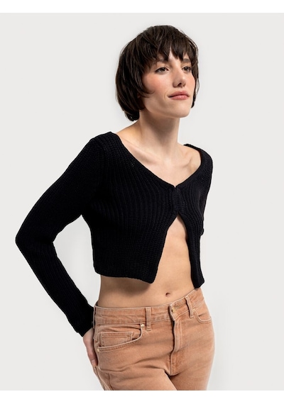 LOFT Crop Kadın Hırka Siyah