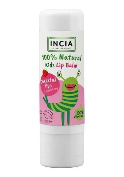 Incıa%100 Doğal Kids Dudak Besleyici Çilek Bitkisel Nemlendirici Dudak Bakım Kremi 6 G