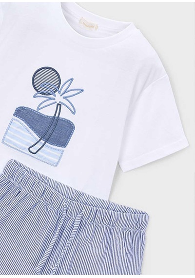 Mayoral Yazlık Erkek Çocuk 2'li Şort Tshirt Takım - Mavi