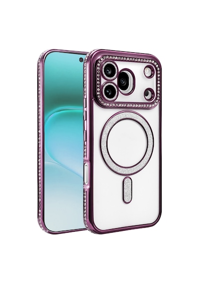 Uryport Huawei Honor 600 Pro Joke Simli Magneticsafe Kılıf - Derin Mor
