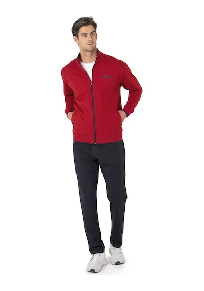 Pierre Cardin 7120 Erkek Uzun Kollu Dik Yaka Eşofman Takımı-bordo Bordo