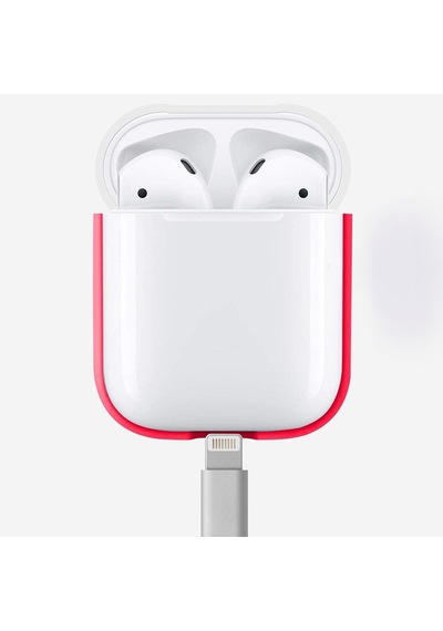 Apple AirPods Uyumlu Kılıf Zore Airbag 13 Silikon Pembe