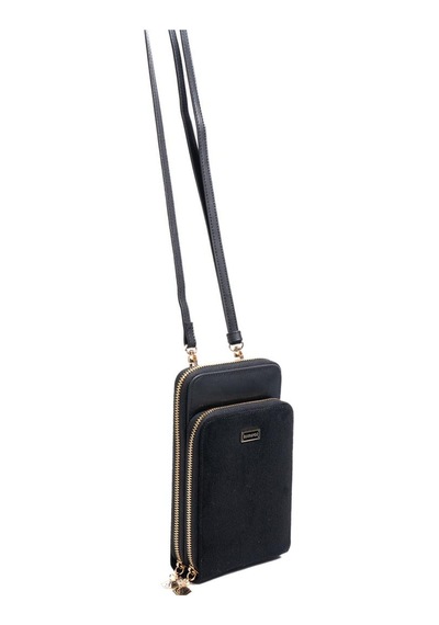 Silver Polo Sp1011 Kadın Telefon Çantası Süet Siyah-siyah