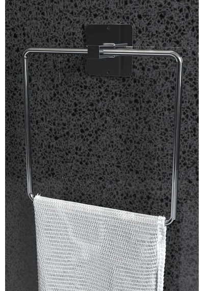 Atacı 1.kalite Kare Yapışkanlı Gümüş Kare Havluluk Banyo Havlu Kare Pratik Askılık Krom