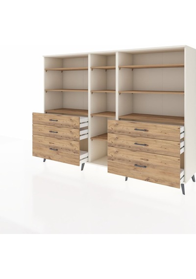 Hyperion Dolap 10 Raflı 6 Çekmeceli 220x44x163 Aytaşı-çam Atlas Çam - Aytası Hyperion Dolap 10 Raflı 6 Çekmeceli 220x44x163 Aytaşı-çam Atlas Çam - Aytası