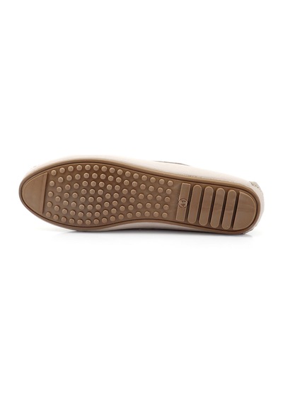 Gönderi(R) Gönderi R Bej Tokalı Rok Hakiki Deri Comfort Loafer Bej