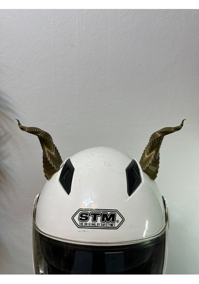 Motor & Motosiklet Bükülmüş Gold Boynuz Kask Dış Aksesuarı Diğer