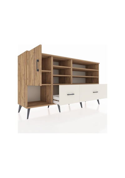 Kronos Konsol 8 Raflı 2 Çekmeceli Tek Kapaklı 176x59x99 Çam-çam/ Çam-çam/aytaşı Kronos Konsol 8 Raflı 2 Çekmeceli Tek Kapaklı 176x59x99 Çam-çam/ Çam-çam/aytaşı