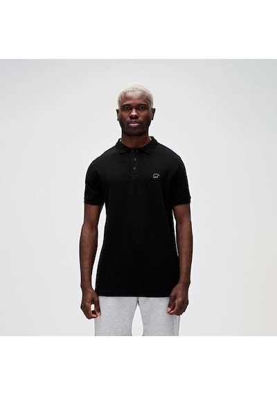 Bad Bear Gabriel Erkek Siyah Polo Yaka Tişört Siyah
