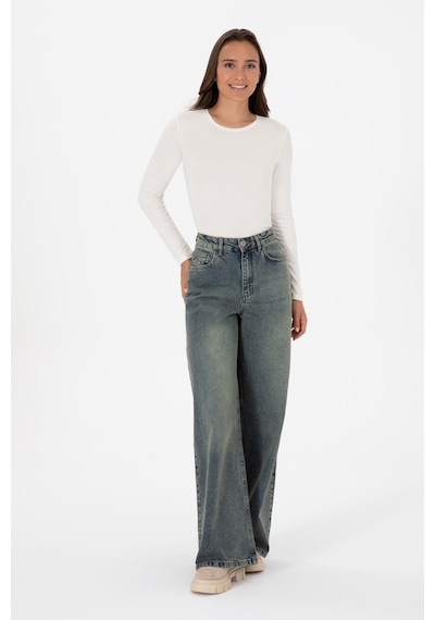 U.S. Polo Assn. Kadın Yeşil Flare Fit Jean Pantolon 50308394-DN0030