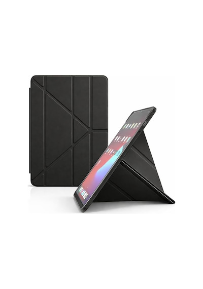 Samsung Galaxy Tab A9 Plus İle Uyumlu Akıllı Kılıf, Kalem Bölmeli Lansman Antrasit Origami Standlı Darbe Emici Şeffaf Arka Kapaklı Ultra İnce Popüler Tablet Kılıfı Samsung Galaxy Tab A9 Plus İle Uyumlu Akıllı Kılıf, Kalem Bölmeli Lansman Antrasit Origami Standlı Darbe Emici Şeffaf Arka Kapaklı Ultra İnce Popüler Tablet Kılıfı