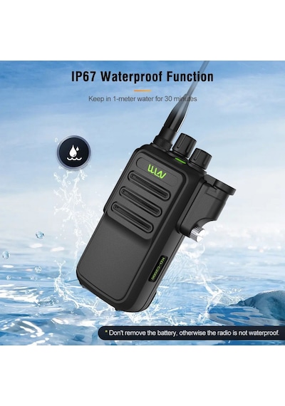 Wln Pmr 446 Sportif El Telsiz Ip67 Su Geçirmez Led Işıklı Kulaklık li Set