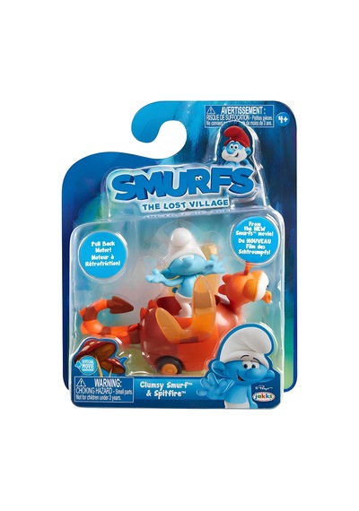 Şirinler Figürlü Araç Seti Asorti Clumsy Smurf & Spıtfıre