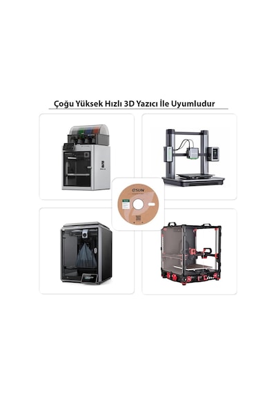Esun Pla-hs Siyah Filament 1.75mm 1kg - Yüksek Hız Uyumlu Pla+