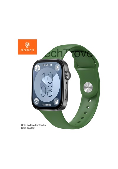 Huawei Watch Fit 3 Band Uyumlu Spor Delikli Ayarlanabilir Renkli Silikon Kordon Kayış